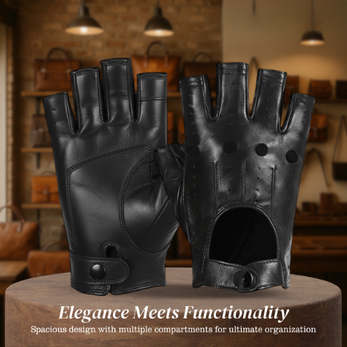 Florian | Perforated Leather Motorcycle Gloves