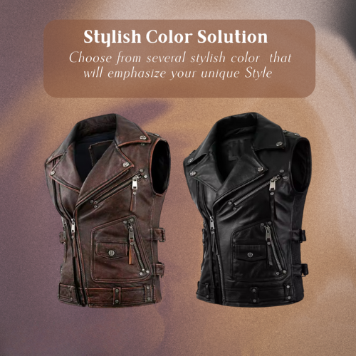 Viggo | Vintage Distressed Leather Vest
