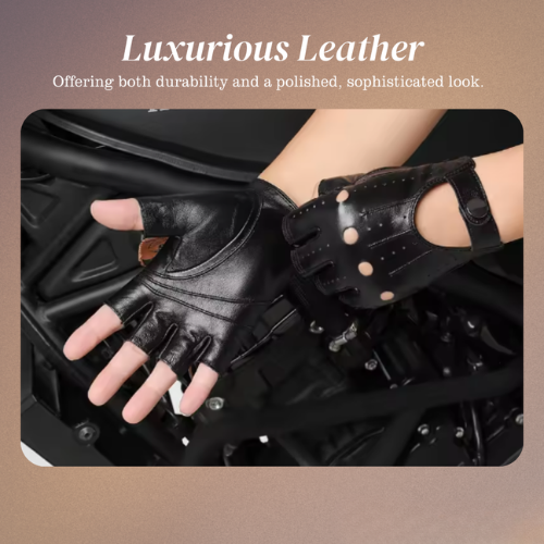 Florian | Perforated Leather Motorcycle Gloves