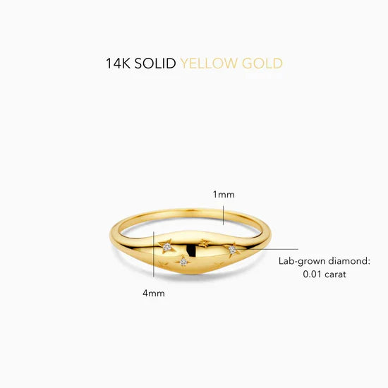 Diamond Dome Ring | Gold 14k