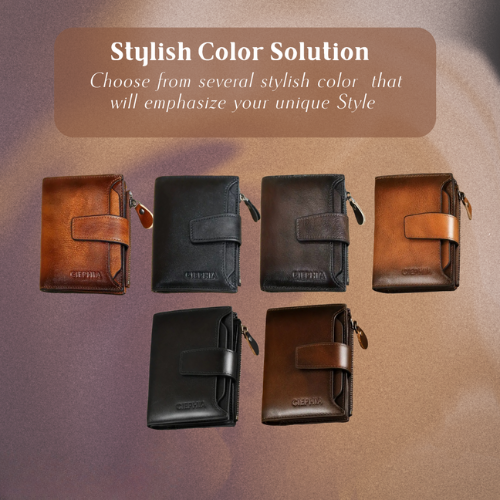 Callum | Vintage Leather RFID Duo-fold Wallet