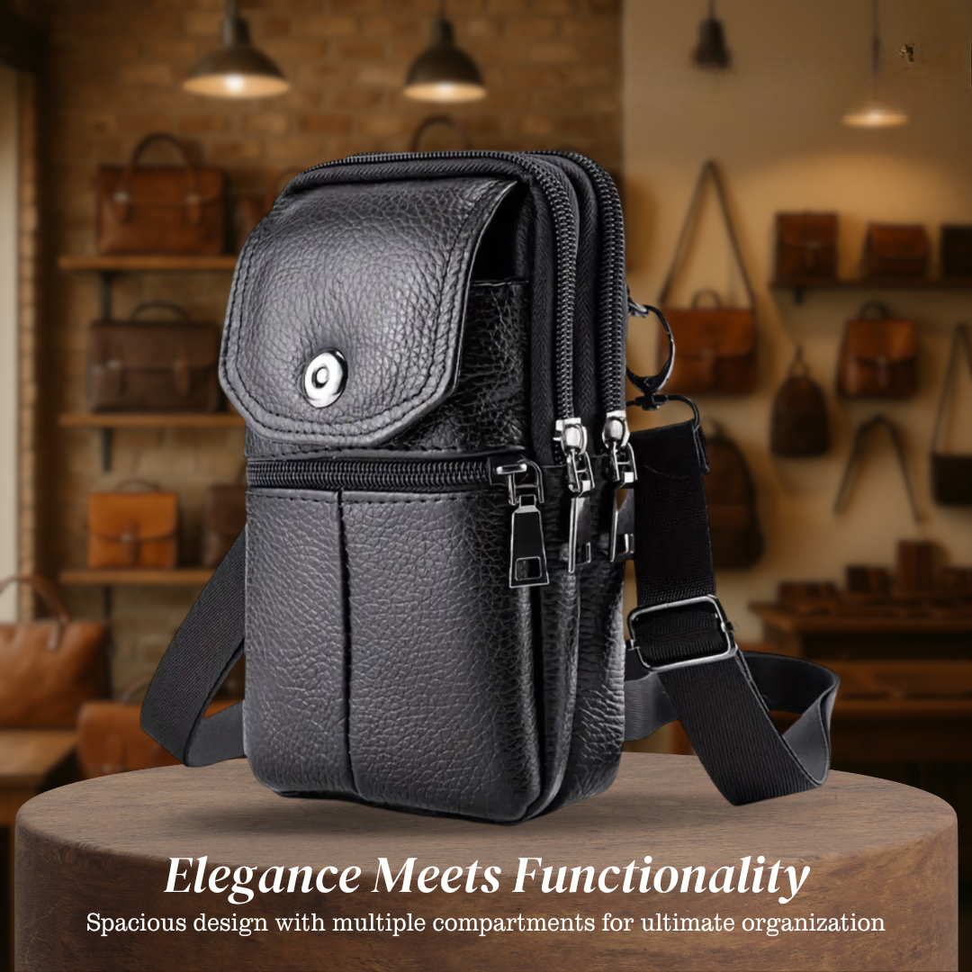 Robert - Compact Leather Crossbody Bag for Travel and Daily Use