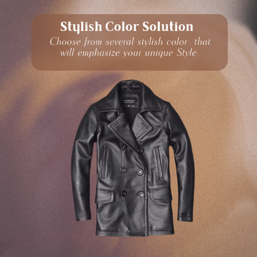 Ford | Men's Cowhide Double-Breasted Leather Jacket