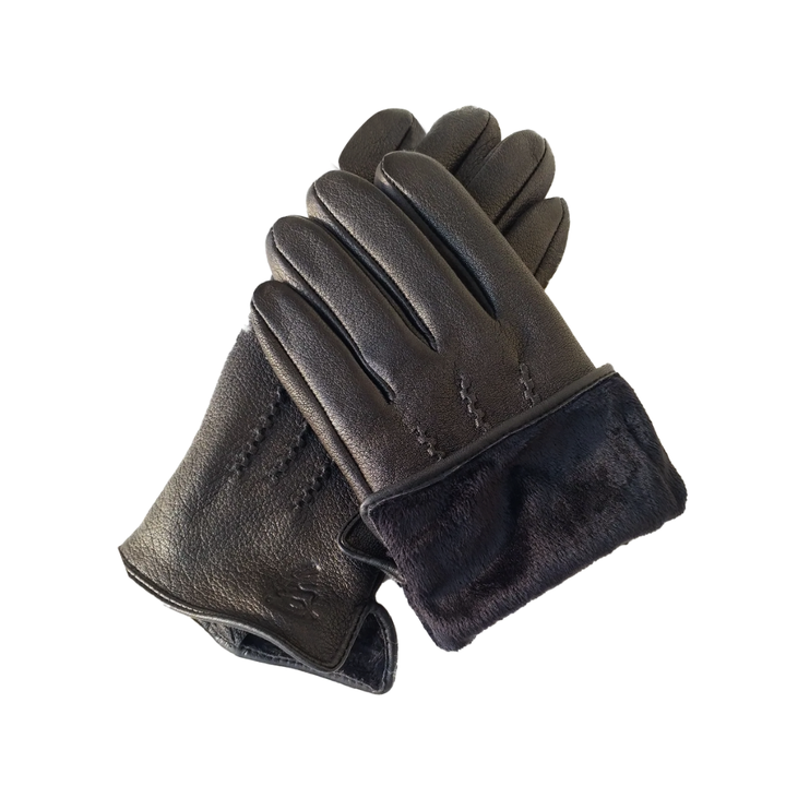 Henry | Deer Pattern Goatskin Winter Gloves for Men