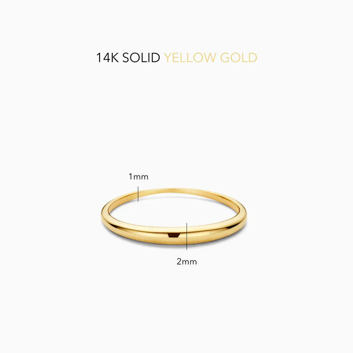 Slim Dome Ring | Gold 14k