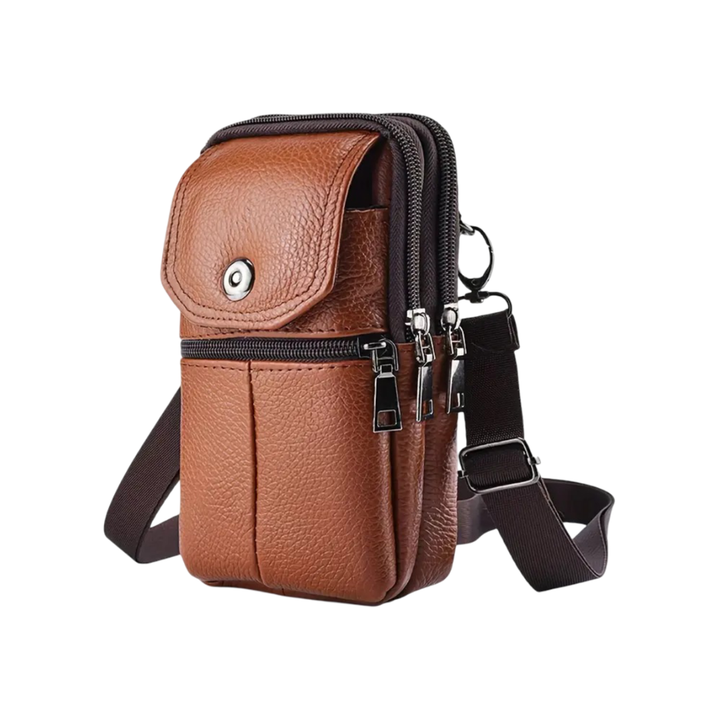 Robert - Compact Leather Crossbody Bag for Travel and Daily Use