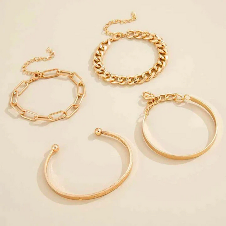 Elan Mercer Bracelet Set | 18K Gold