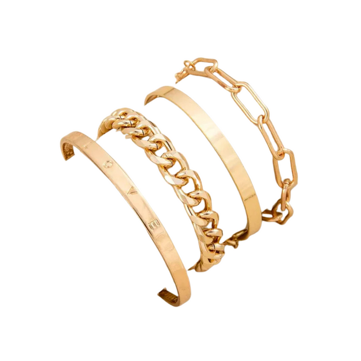 Elan Mercer Bracelet Set | 18K Gold