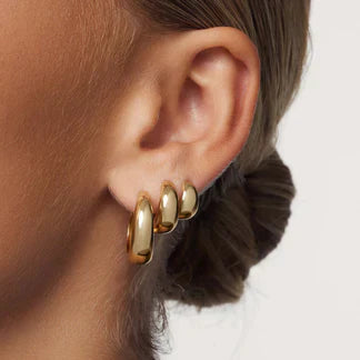 Rue Statement Hoops | Gold 18k