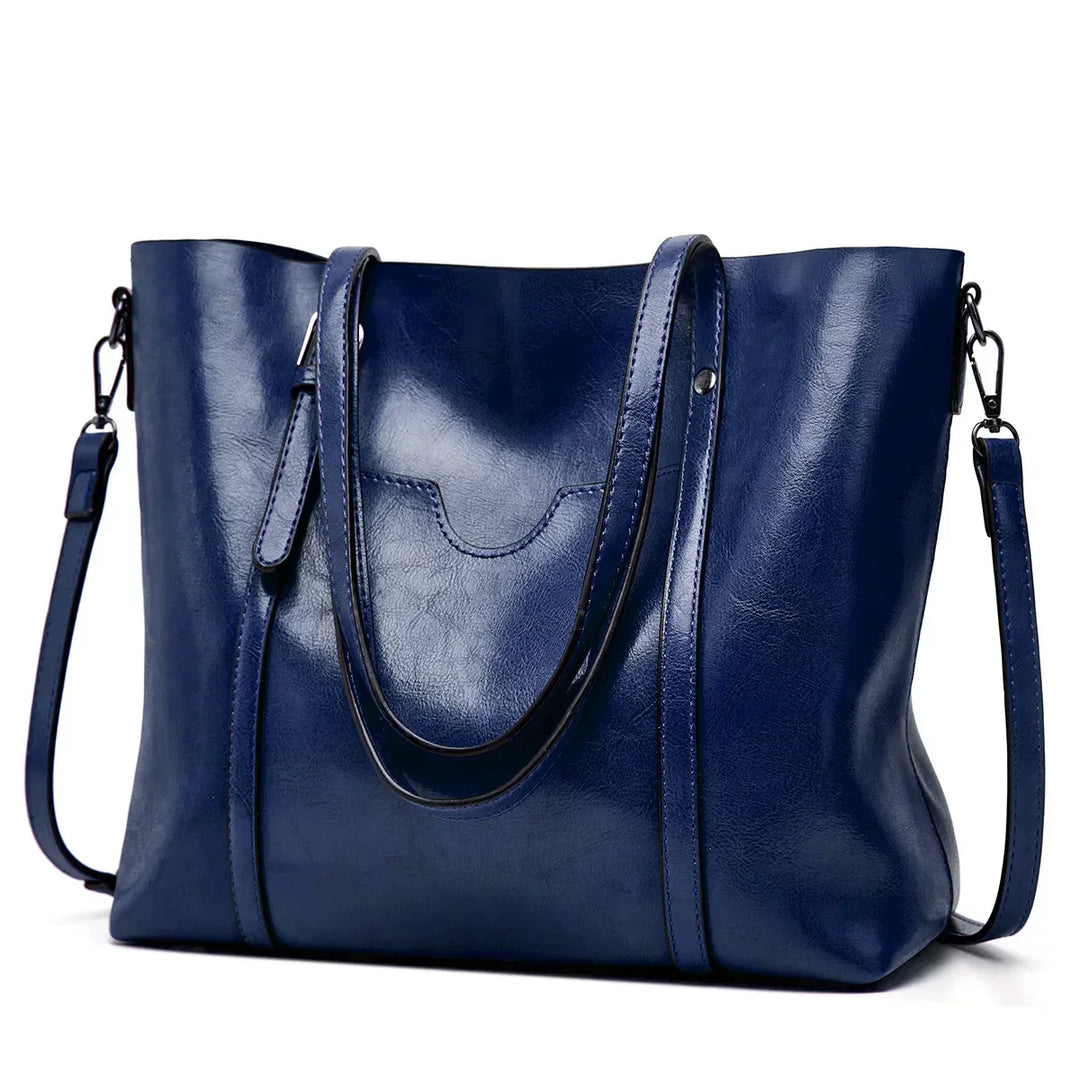 Refined Leather Shoulder Bag