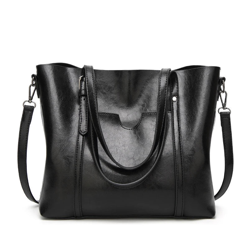 Refined Leather Shoulder Bag