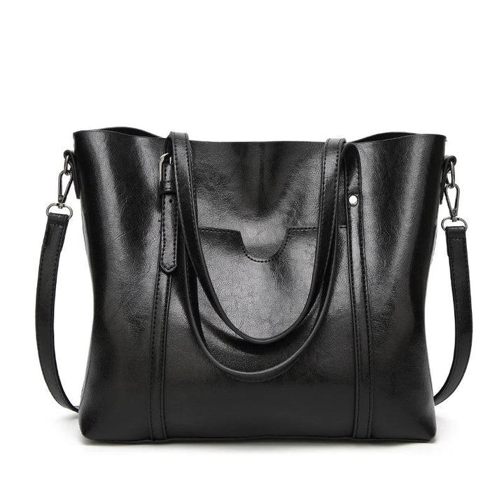 Refined Leather Shoulder Bag