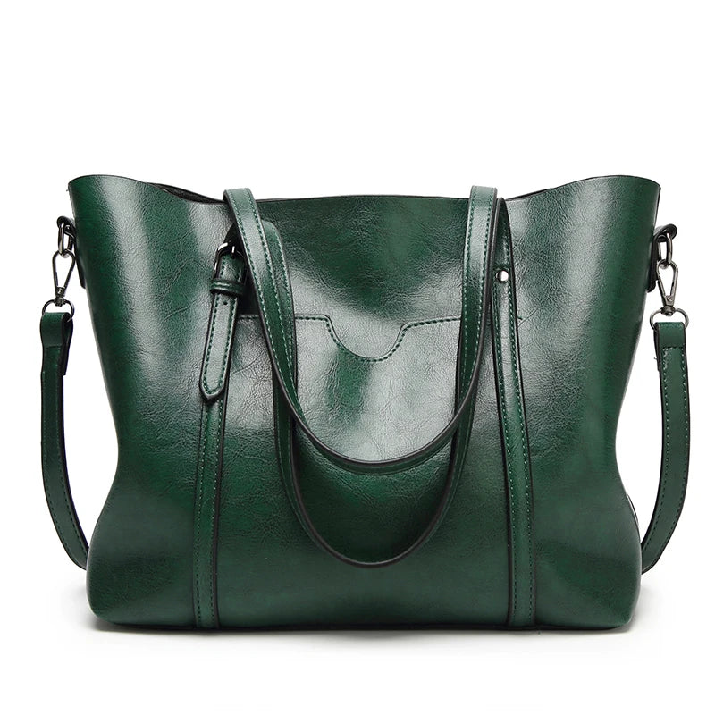 Refined Leather Shoulder Bag