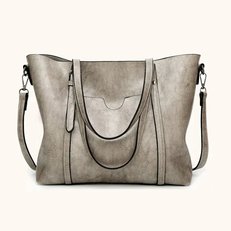 Refined Leather Shoulder Bag