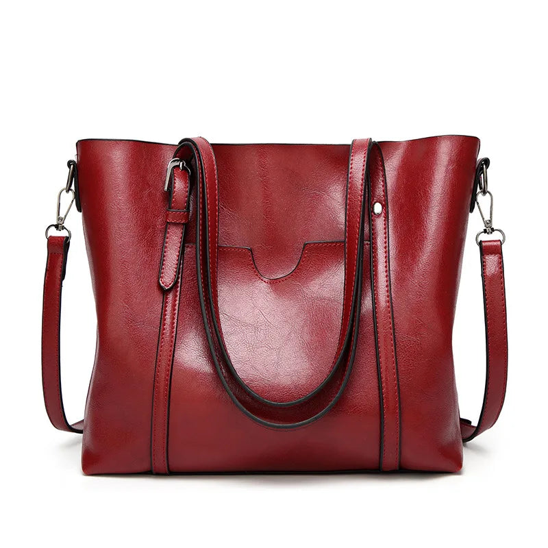 Refined Leather Shoulder Bag