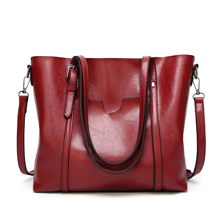 Refined Leather Shoulder Bag