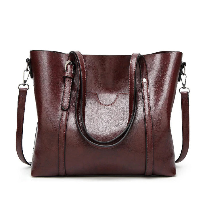 Refined Leather Shoulder Bag