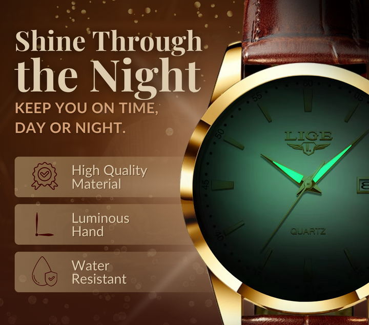 Field-Ready Leather Strap Watch