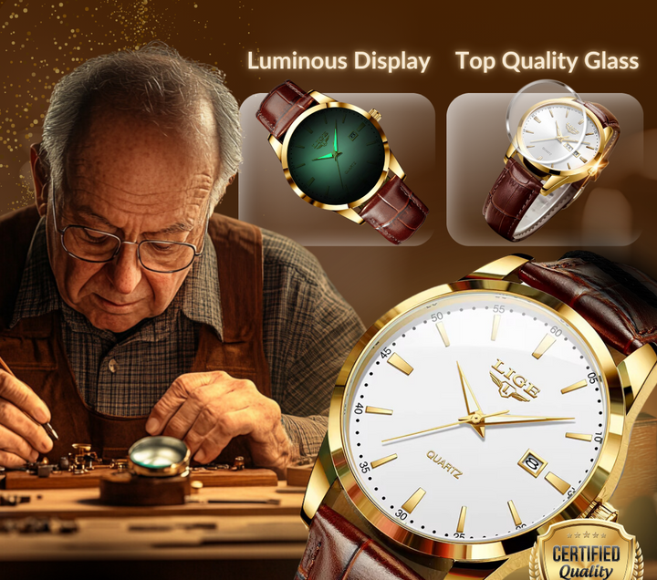 Field-Ready Leather Strap Watch