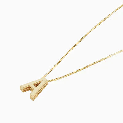 Love letter initial necklace | Gold 18k