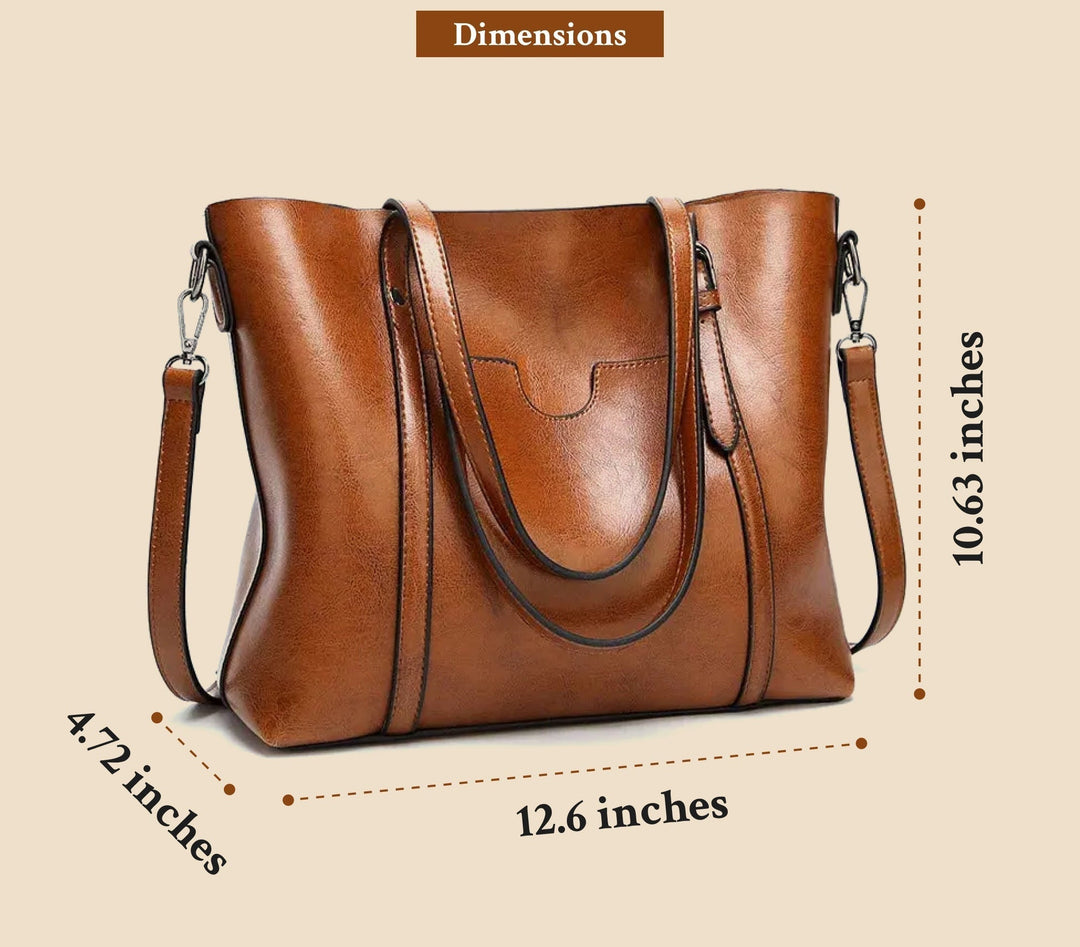 Refined Leather Shoulder Bag