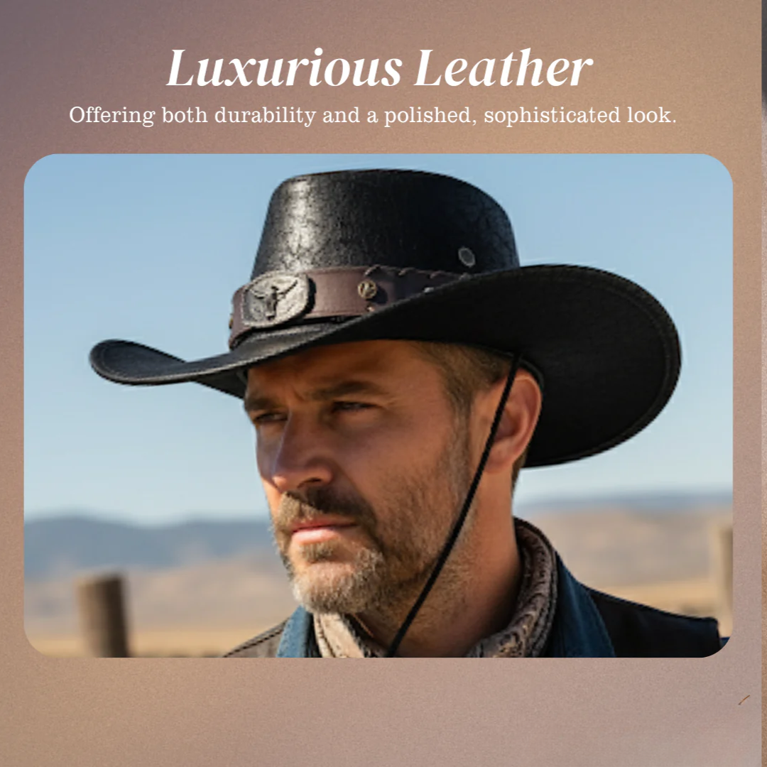 Patrick | Western Cowboy Hat with Bull Buckle