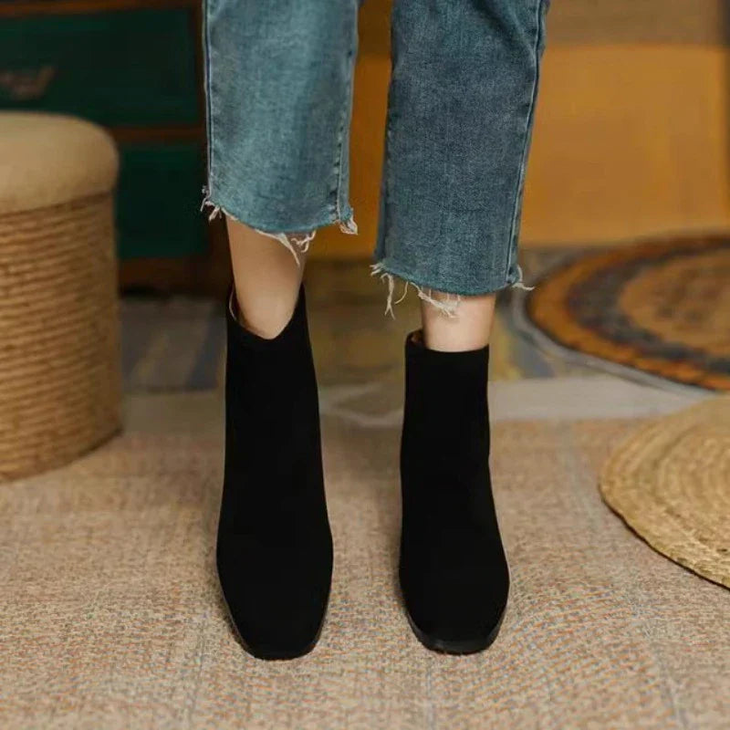 Frosted Leather Boots