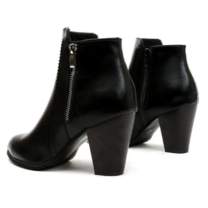 Retro Chunky Heel Boots