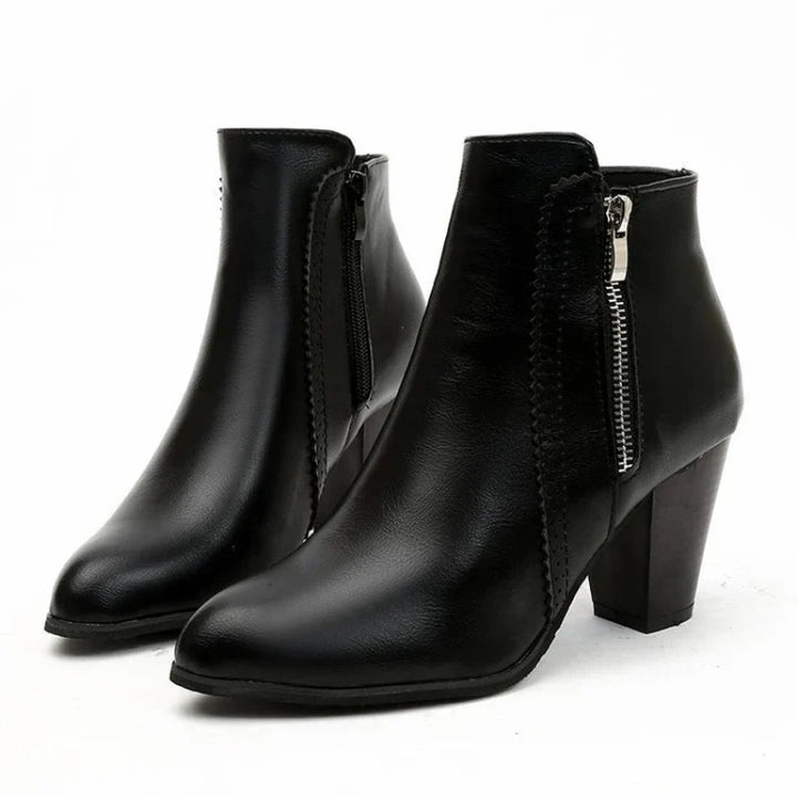Retro Chunky Heel Boots