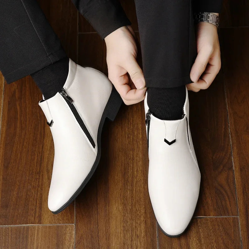 Retro High-Top Leather Boots