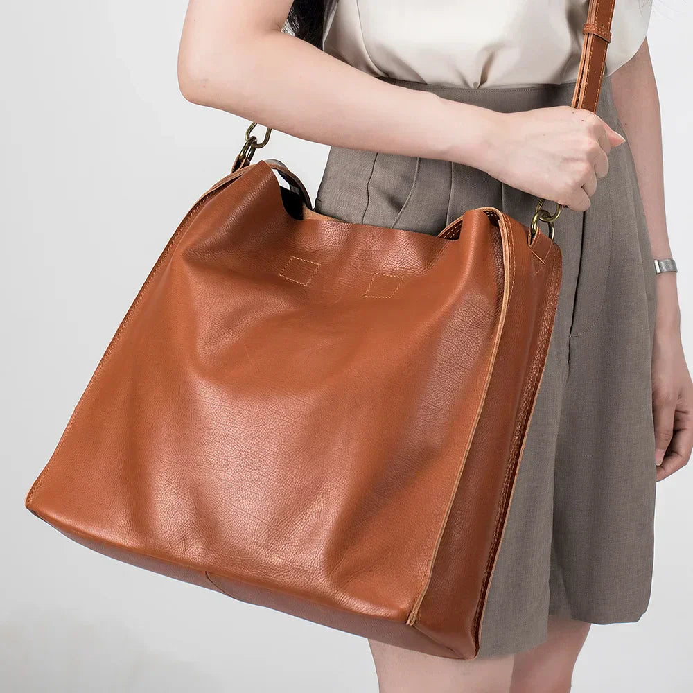 Cowhide Leather Tote Bag
