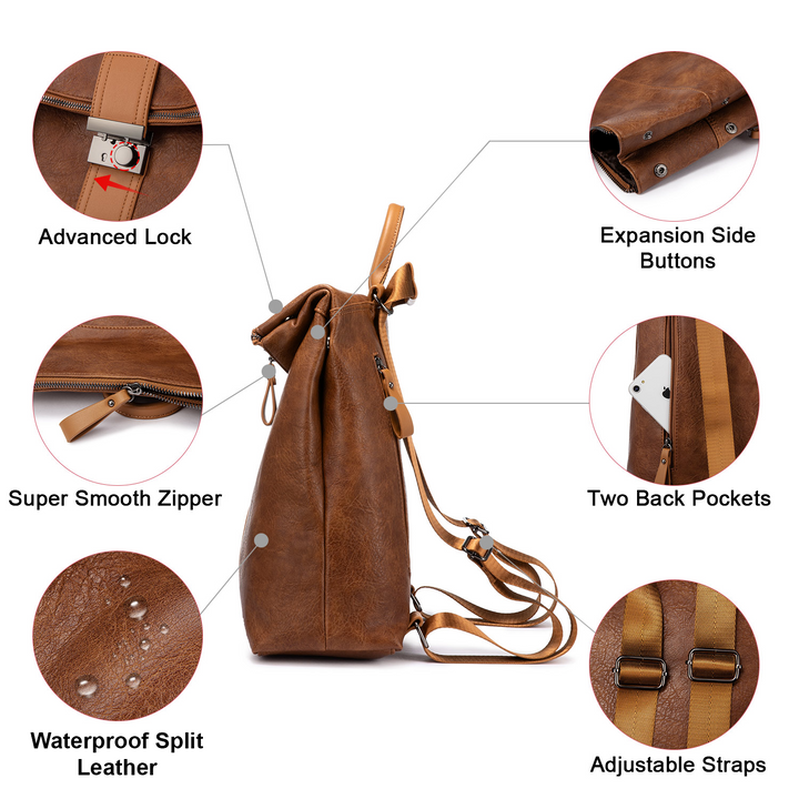 Unique Leather Backpack