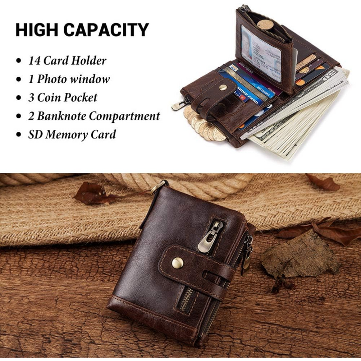 Carter | Vintage Leather RFID Wallet