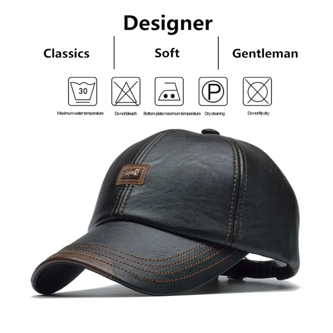 Daniel | Classic Leather-Style Baseball Cap for Men