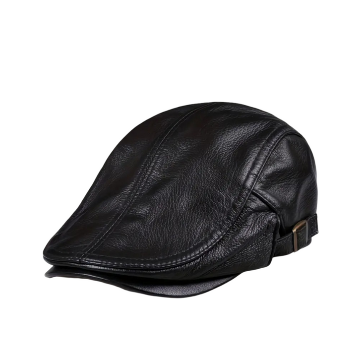 Hanz | Genuine Leather Adjustable Fit Newsboy Cap