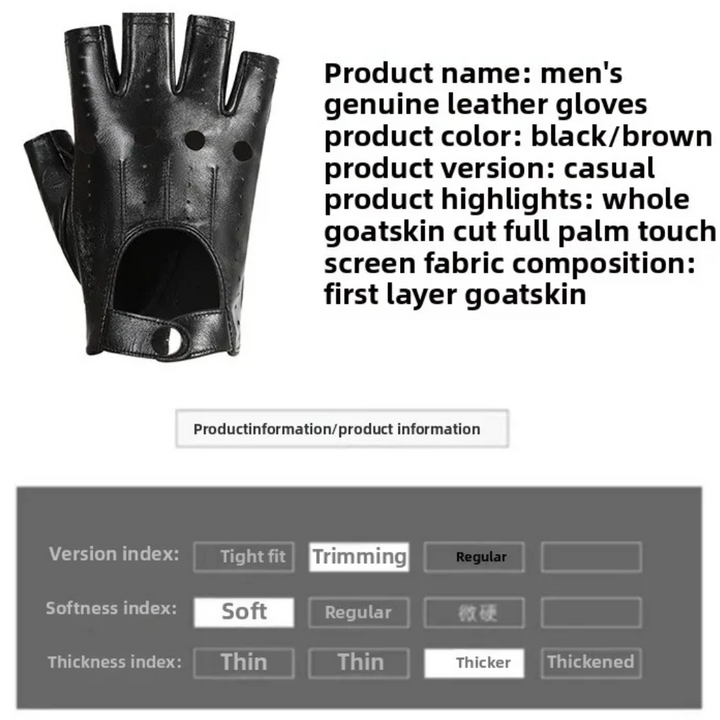 Florian | Perforated Leather Motorcycle Gloves