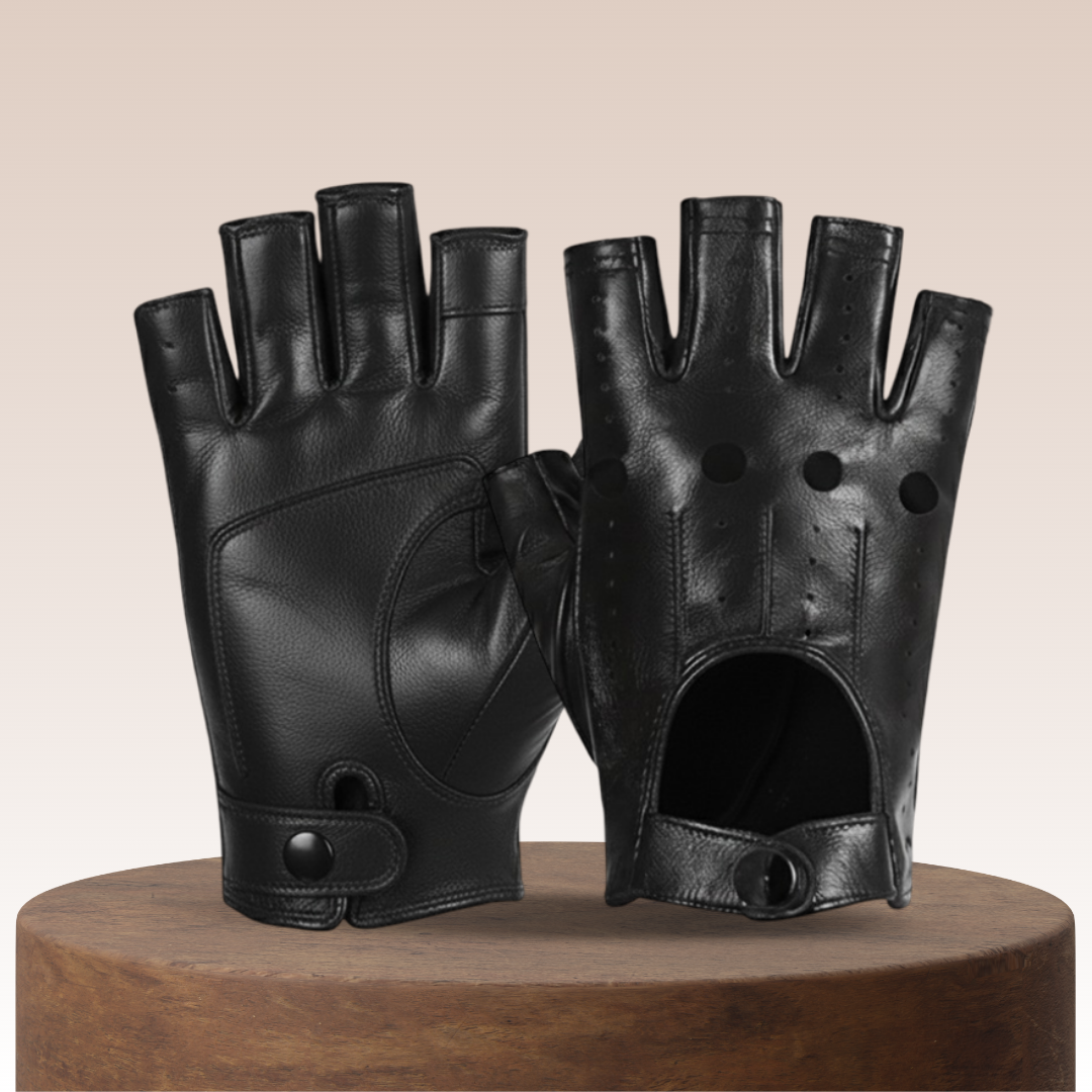 Florian | Perforated Leather Motorcycle Gloves