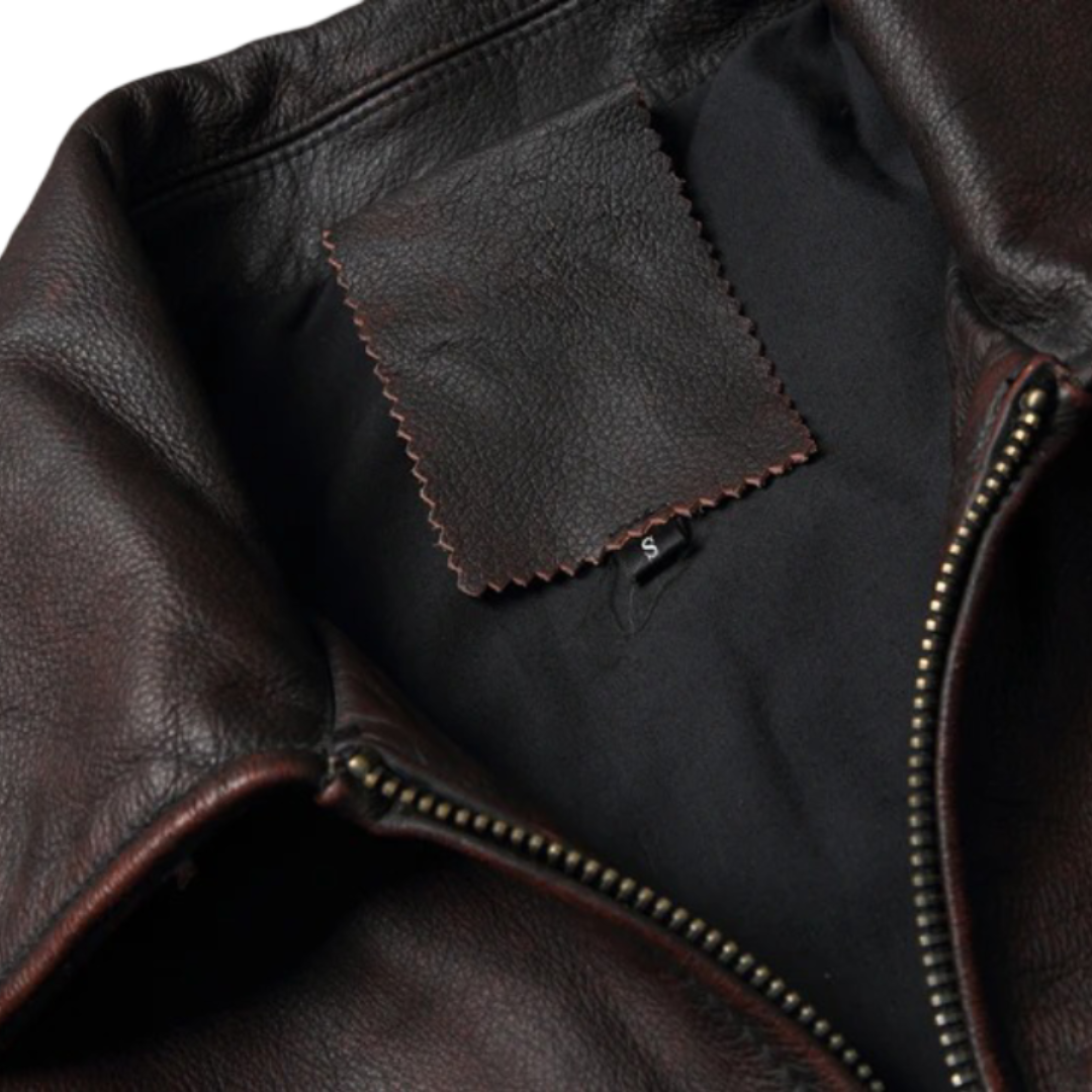 Thomas | Rugged Trucker Style Leather Jacket