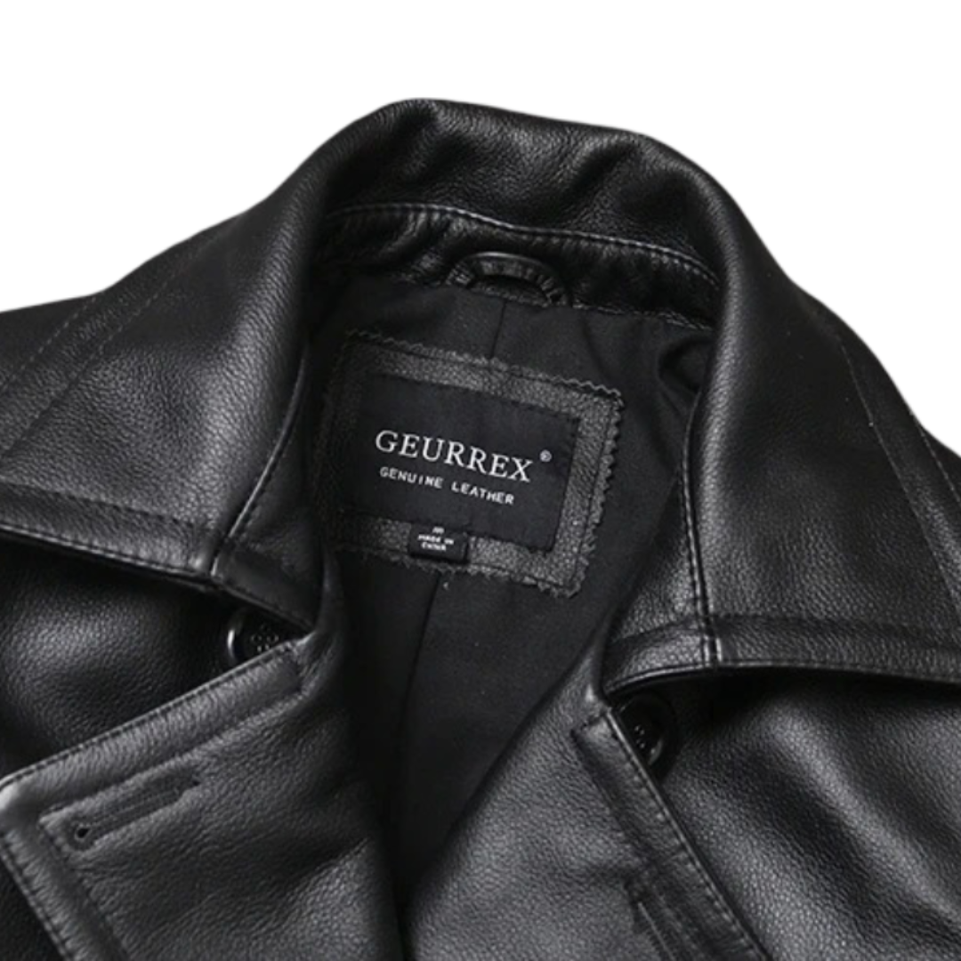 Ford | Men's Cowhide Double-Breasted Leather Jacket