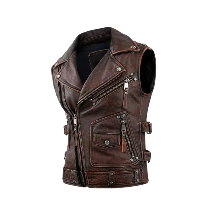Viggo | Vintage Distressed Leather Vest