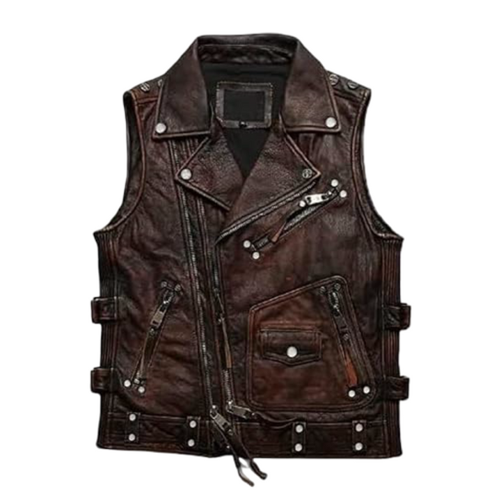 Viggo | Vintage Distressed Leather Vest