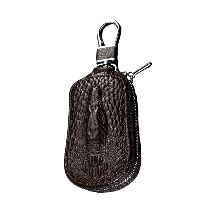 Bruno | Crocodile Embossed Leather Key Case