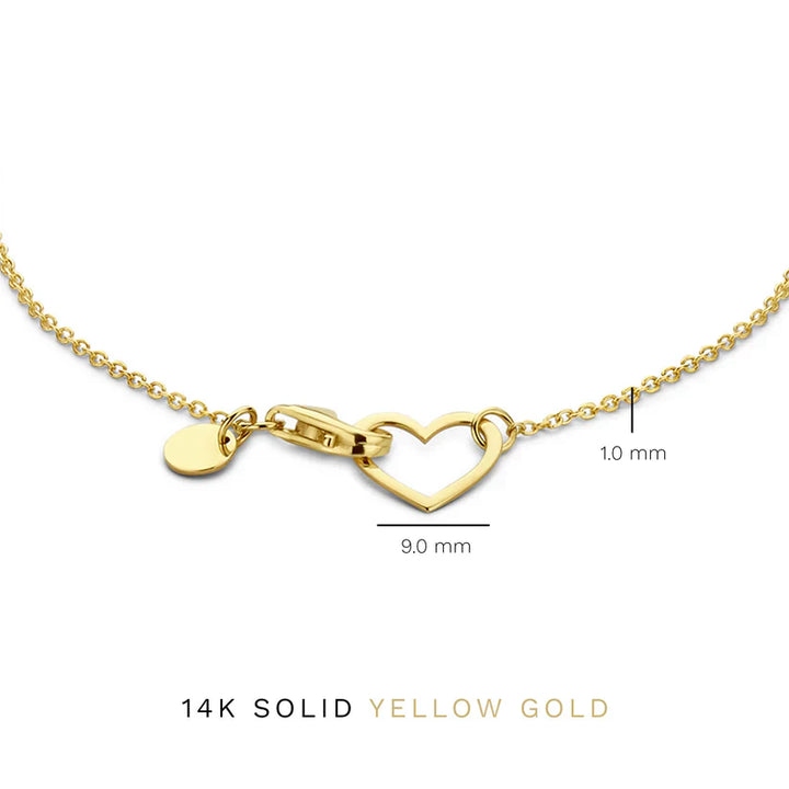 Lilou Coeur Bracelet | Gold 14k