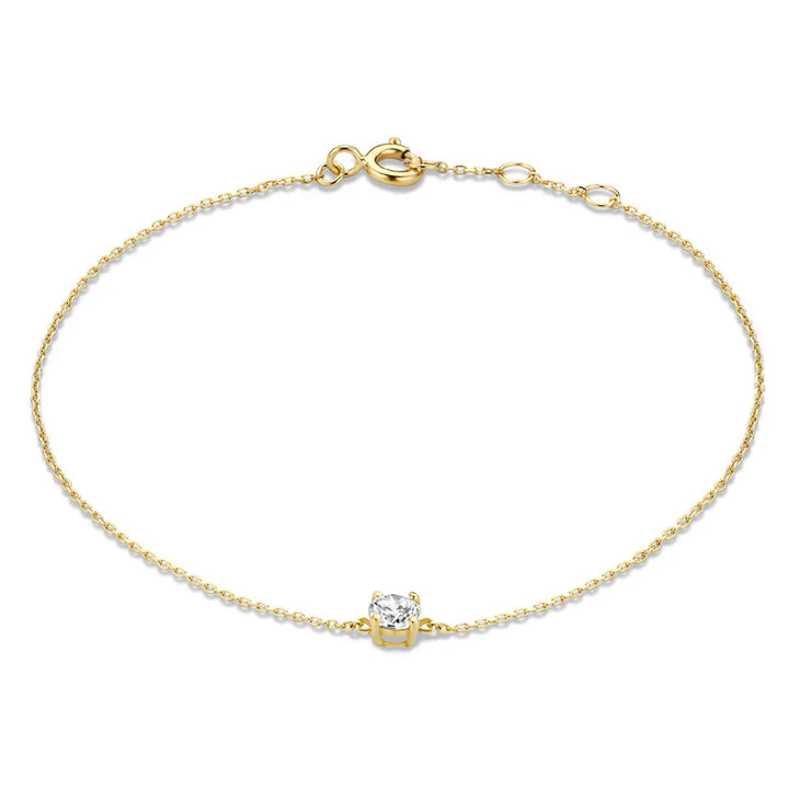 Cléa Moissanite Stone Bracelet | Gold 14k