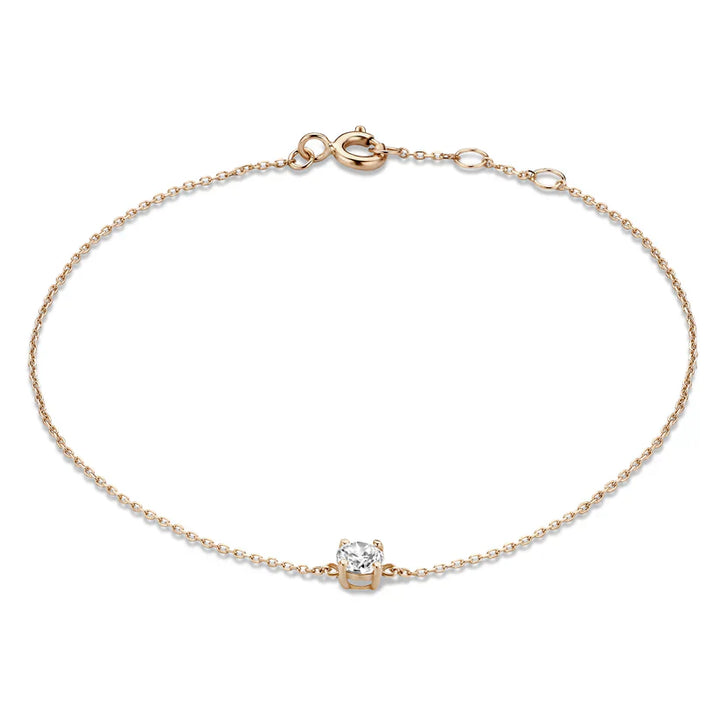 Cléa Moissanite Stone Bracelet | Gold 14k