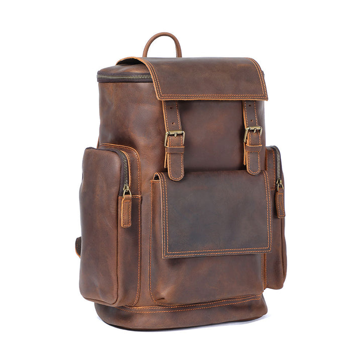 Charles - Men’s Leather Laptop Backpack