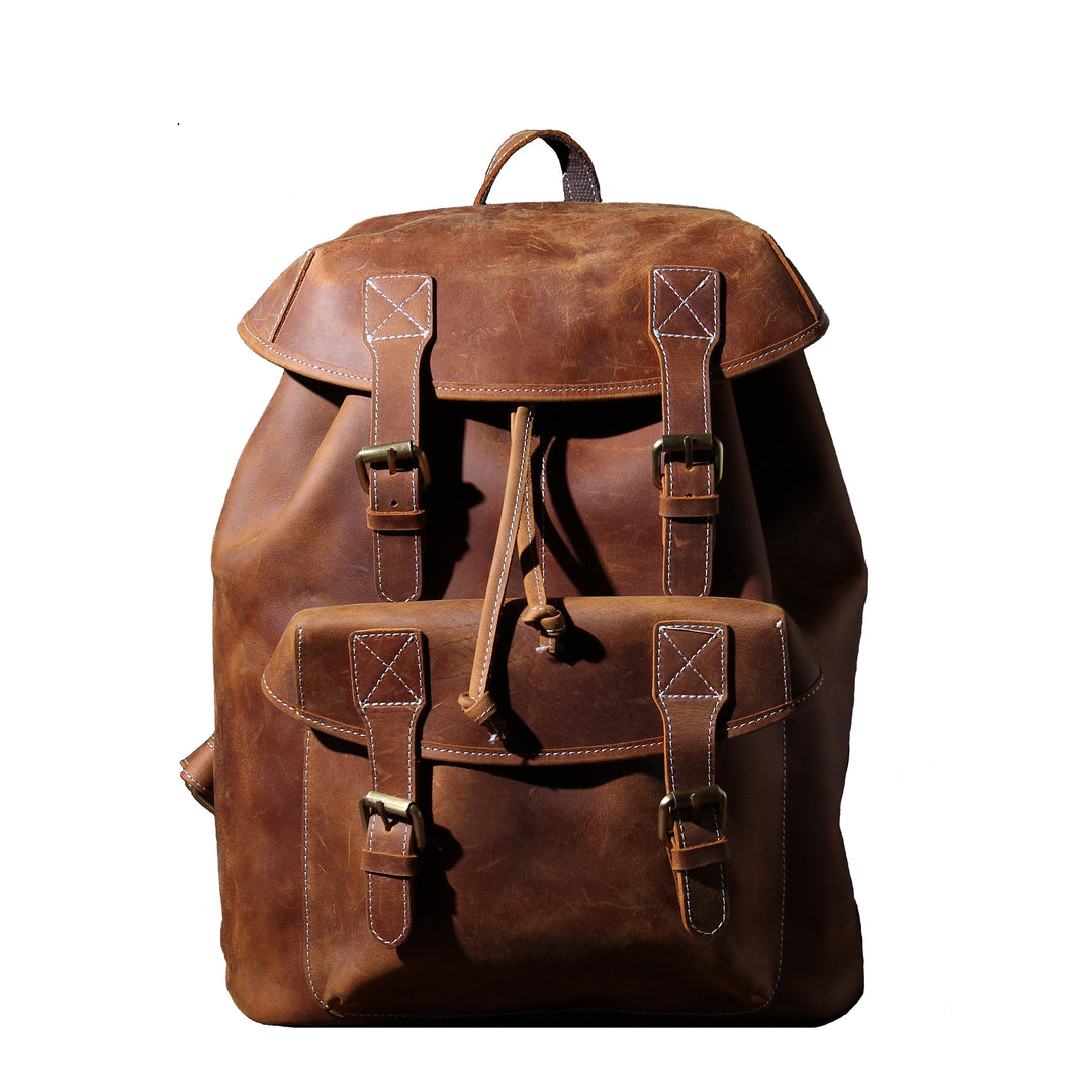 Jeffrey - Durable Classic Leather Knapsack