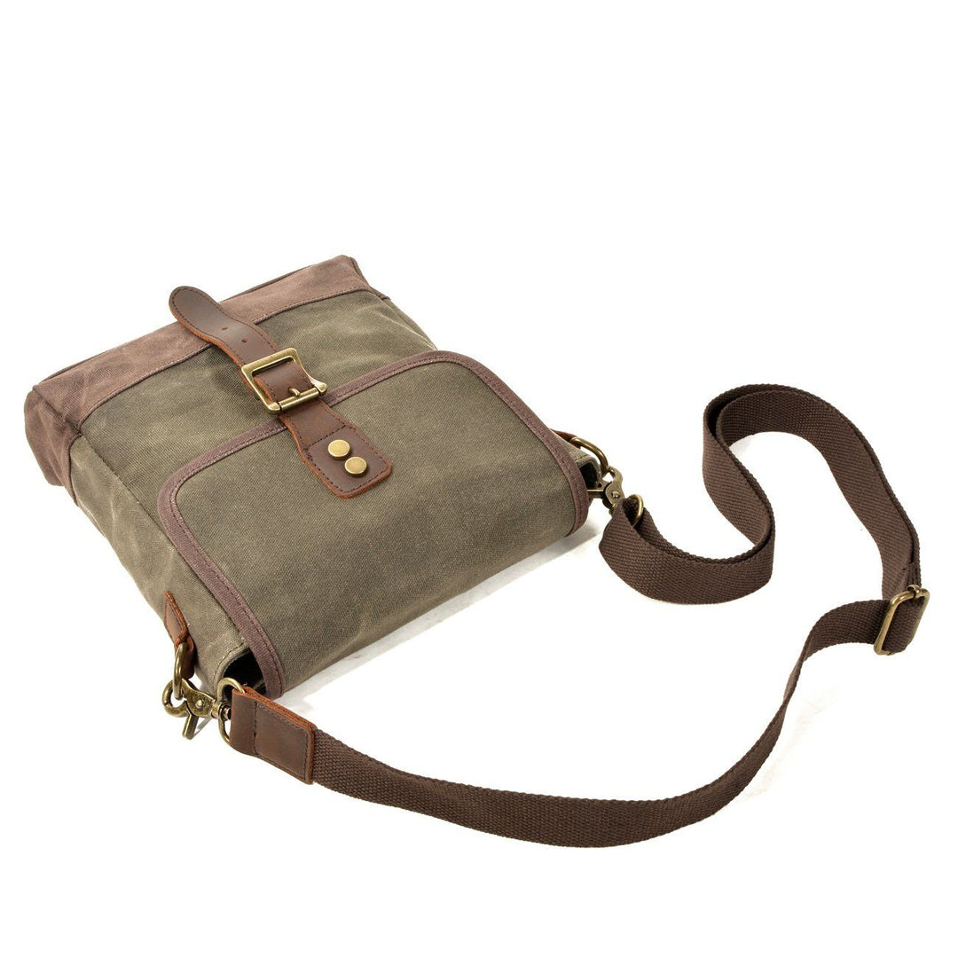 William - Small Canvas Leather Sling Bag