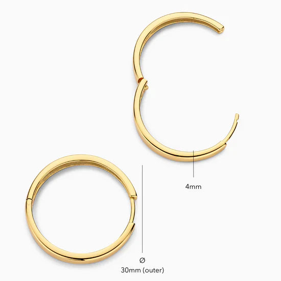 Gia Statement Hoops | Gold 18k