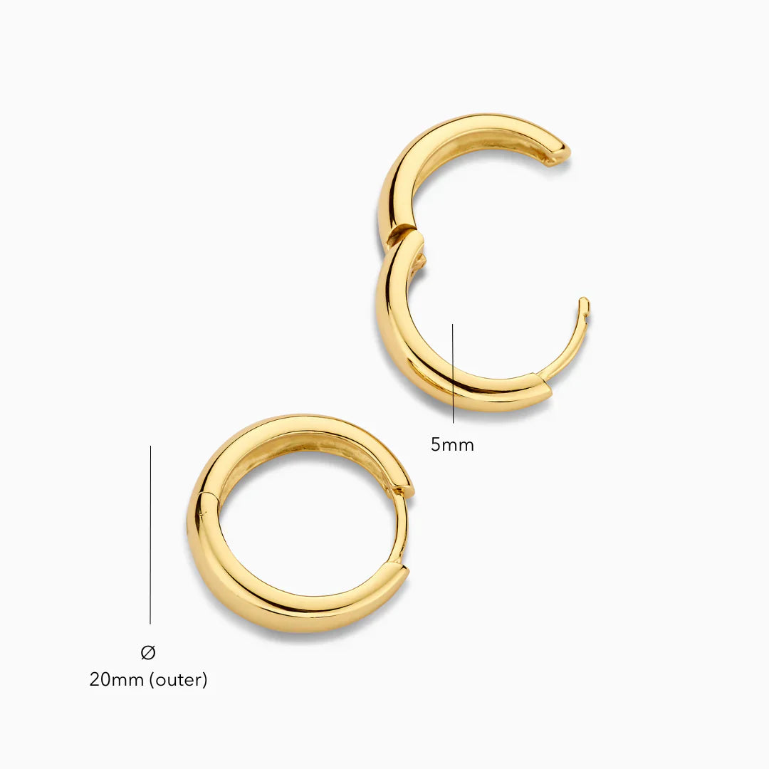 Rue Statement Hoops | Gold 18k